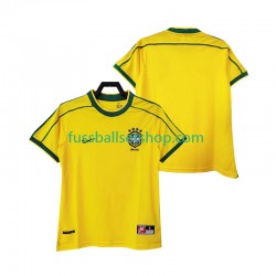 Günstige Fußball Trikotsatz Brasilien Retro Herren Heimtrikot 1998 Kurzarm