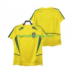 Günstige Fußball Trikotsatz Brasilien Retro Herren Heimtrikot 2002 Kurzarm
