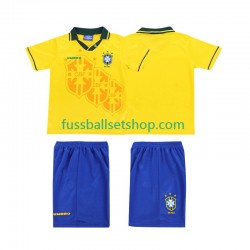 Günstige Fußball Trikotsatz Brasilien Retro Kinder Heimtrikot 1994 Kurzarm
