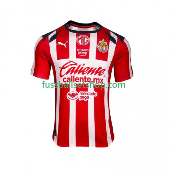 Günstige Fußball Trikotsatz Deportivo Guadalajara Herren Heimtrikot 2025-2026 Kurzarm