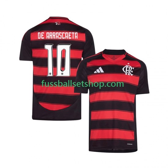 Günstige Fußball Trikotsatz CR Flamengo Giorgian de Arrascaeta 10 Herren Heimtrikot 2025-2026 Kurzarm