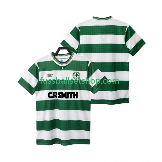 Günstige Fußball Trikotsatz Celtic Glasgow FC 1987 1988 Retro Herren Ausweichtrikot Kurzarm