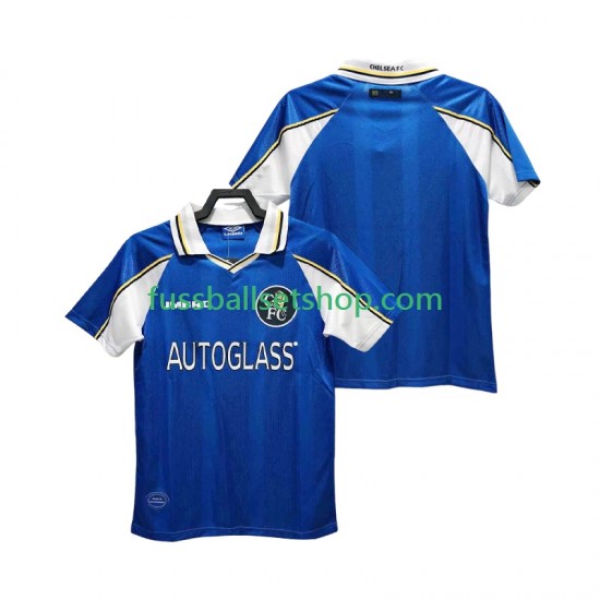 Günstige Fußball Trikotsatz Chelsea 1997 Retro Herren Heimtrikot 1999 Kurzarm