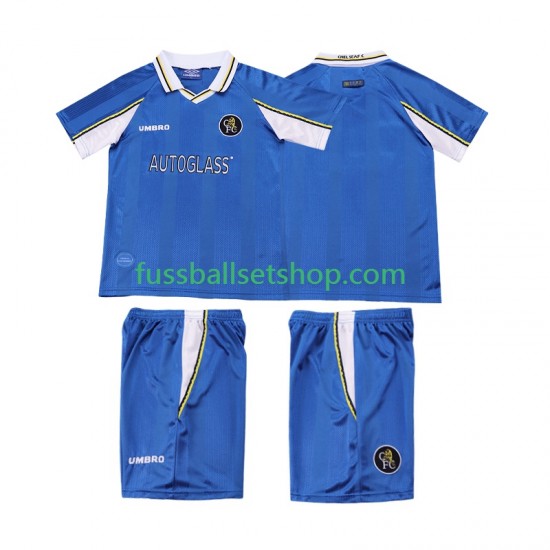 Günstige Fußball Trikotsatz Chelsea 1997 Retro Kinder Heimtrikot 1999 Kurzarm