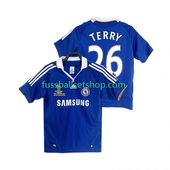 Günstige Fußball Trikotsatz Chelsea TERRY 26 2007 Retro Herren Heimtrikot 2008 Kurzarm