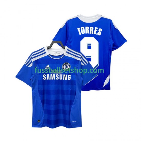 Günstige Fußball Trikotsatz Chelsea Torres 9 2012 Retro Herren Heimtrikot 2011 Kurzarm