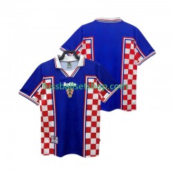 Günstige Fußball Trikotsatz Kroatien Retro Herren Auswärtstrikot 1998 Kurzarm