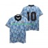 Günstige Fußball Trikotsatz England 10 1990 Retro Herren Ausweichtrikot Kurzarm