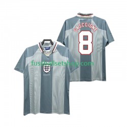 Günstige Fußball Trikotsatz England CASCOIGNE 8 1996 Retro Herren Auswärtstrikot Kurzarm