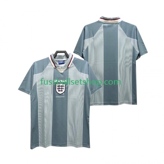 Günstige Fußball Trikotsatz England 1996 Retro Herren Auswärtstrikot Kurzarm