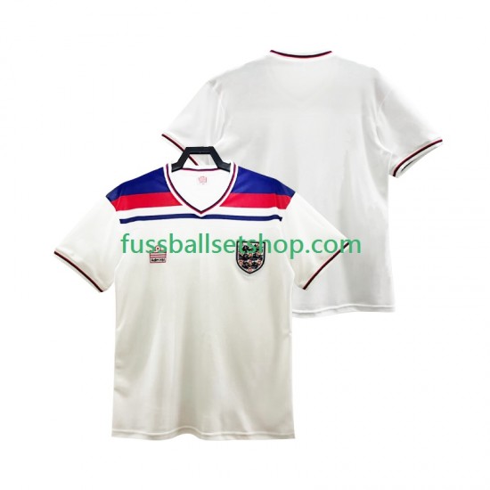 Günstige Fußball Trikotsatz England 1982 Retro Herren Heimtrikot Kurzarm