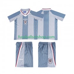 Günstige Fußball Trikotsatz England 1996 Retro Kinder Auswärtstrikot Kurzarm