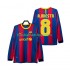 Günstige Fußball Trikotsatz FC Barcelona A INIESTA 8 Retro Herren Heimtrikot 2011 2010 Langarm