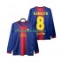 Günstige Fußball Trikotsatz FC Barcelona A INIESTA 8 2012 2013 Retro Herren Heimtrikot Langarm