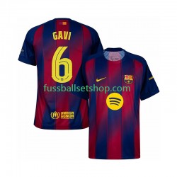 Günstige Fußball Trikotsatz FC Barcelona Gavi 6 Champions League Herren Heimtrikot 2025-2026 Kurzarm