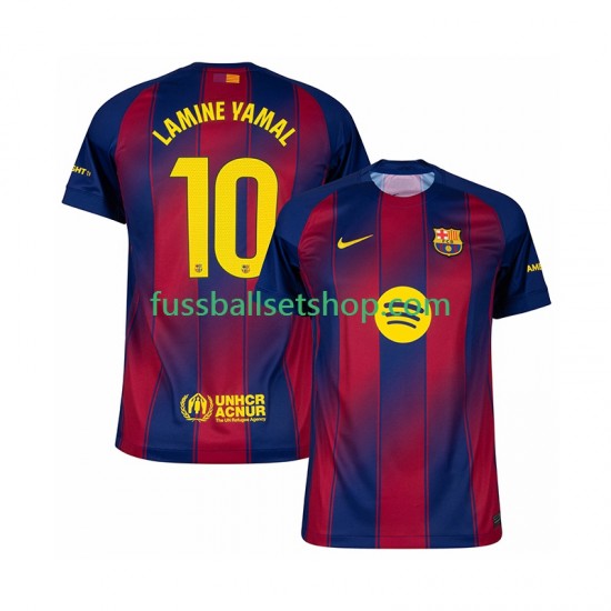 Günstige Fußball Trikotsatz FC Barcelona Lamine Yamal 10 Herren Heimtrikot 2025-2026 Kurzarm