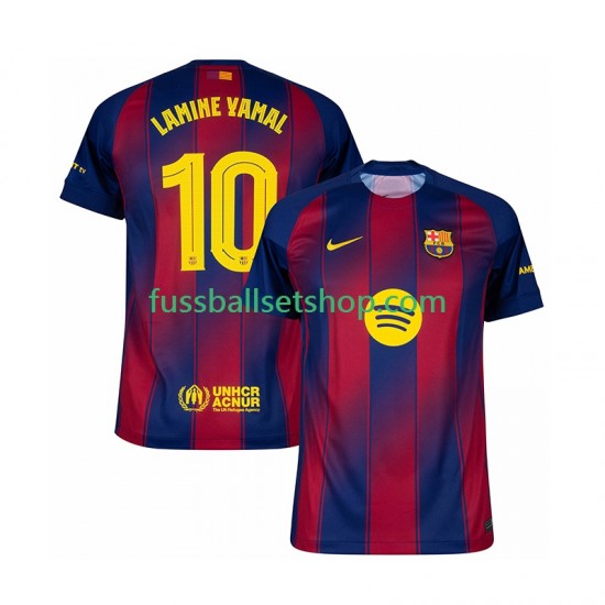 Günstige Fußball Trikotsatz FC Barcelona Lamine Yamal 10 Champions League Herren Heimtrikot 2025-2026 Kurzarm