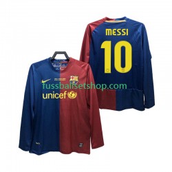 Günstige Fußball Trikotsatz FC Barcelona Lionel Messi 10 Champions League 2009 Retro Herren Heimtrikot 2008 Langarm
