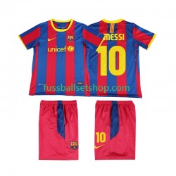 Günstige Fußball Trikotsatz FC Barcelona Lionel Messi 10 Retro Kinder Heimtrikot 2011 2010 Kurzarm