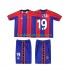 Günstige Fußball Trikotsatz FC Barcelona Lionel Messi 19 1997 Retro Kinder Heimtrikot 1998 Kurzarm