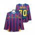 Günstige Fußball Trikotsatz FC Barcelona Lionel Messi 30 Champions League 2005 Retro Herren Heimtrikot 2006 Langarm