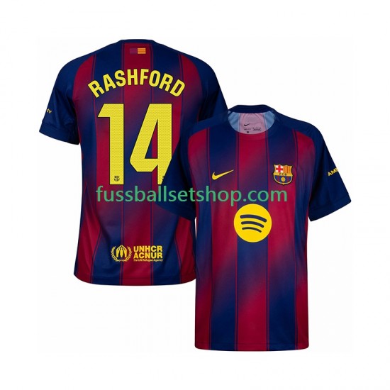 Günstige Fußball Trikotsatz FC Barcelona Marcus Rashford 14 Herren Heimtrikot 2025-2026 Kurzarm