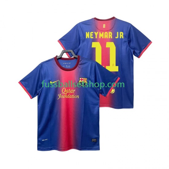 Günstige Fußball Trikotsatz FC Barcelona Neymar JR 11 2012 2013 Retro Herren Heimtrikot Kurzarm