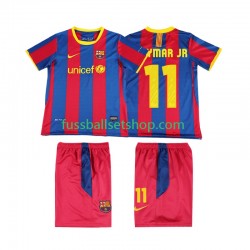 Günstige Fußball Trikotsatz FC Barcelona Neymar JR 11 Retro Kinder Heimtrikot 2011 2010 Kurzarm