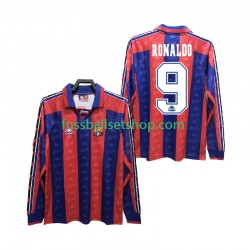 Günstige Fußball Trikotsatz FC Barcelona RONALDO 9 1996 1997 Retro Herren Heimtrikot Langarm