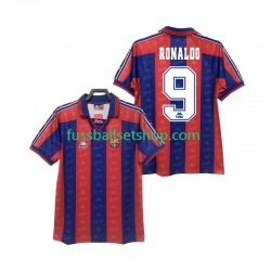 Günstige Fußball Trikotsatz FC Barcelona RONALDO 9 1996 1997 Retro Herren Heimtrikot Kurzarm