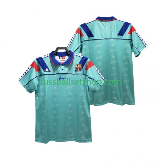 Günstige Fußball Trikotsatz FC Barcelona 1992 1995 Retro Herren Auswärtstrikot Kurzarm