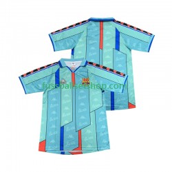 Günstige Fußball Trikotsatz FC Barcelona 1996 1997 Retro Herren Auswärtstrikot Kurzarm