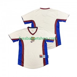 Günstige Fußball Trikotsatz FC Barcelona Retro Herren Auswärtstrikot 1998 1999 Kurzarm