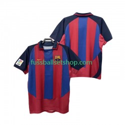 Günstige Fußball Trikotsatz FC Barcelona 2003 2004 Retro Herren Heimtrikot Kurzarm