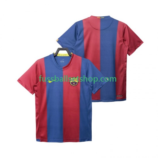 Günstige Fußball Trikotsatz FC Barcelona 2007 Retro Herren Heimtrikot 2006 Kurzarm