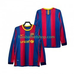 Günstige Fußball Trikotsatz FC Barcelona Retro Herren Heimtrikot 2011 2010 Langarm