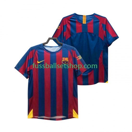 Günstige Fußball Trikotsatz FC Barcelona Champions League 2005 Retro Herren Heimtrikot 2006 Kurzarm