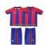 Günstige Fußball Trikotsatz FC Barcelona 1997 Retro Kinder Heimtrikot 1998 Kurzarm
