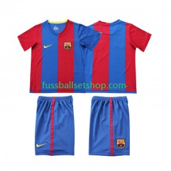 Günstige Fußball Trikotsatz FC Barcelona 2007 Retro Kinder Heimtrikot 2006 Kurzarm