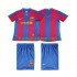 Günstige Fußball Trikotsatz FC Barcelona 2007 Retro Kinder Heimtrikot 2008 Kurzarm