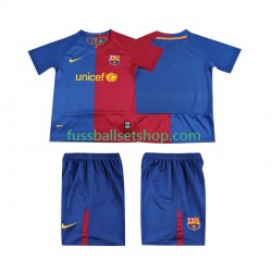 Günstige Fußball Trikotsatz FC Barcelona 2009 Retro Kinder Heimtrikot 2008 Kurzarm