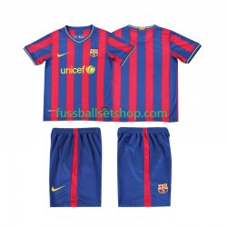 Günstige Fußball Trikotsatz FC Barcelona 2009 Retro Kinder Heimtrikot 2010 Kurzarm