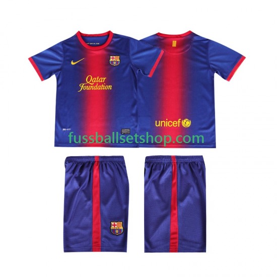 Günstige Fußball Trikotsatz FC Barcelona 2012 2013 Retro Kinder Heimtrikot Kurzarm