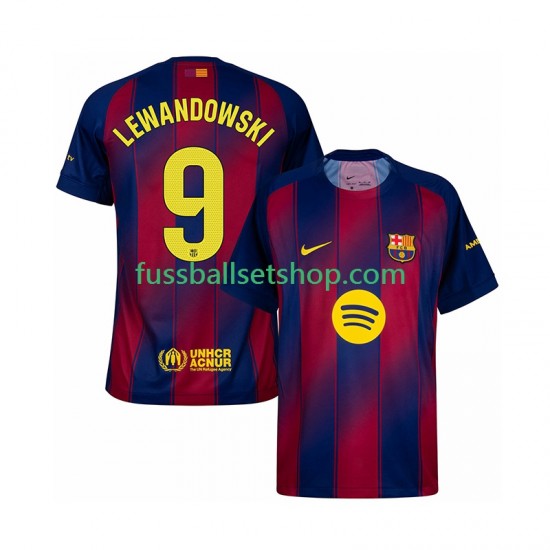 Günstige Fußball Trikotsatz FC Barcelona Robert Lewandowski 9 Herren Heimtrikot 2025-2026 Kurzarm