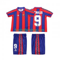 Günstige Fußball Trikotsatz FC Barcelona Ronaldo 1996 1997 Retro Kinder Heimtrikot Kurzarm