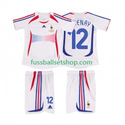 Günstige Fußball Trikotsatz Frankreich Henry 12 Retro Kinder Auswärtstrikot 2006 Kurzarm