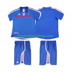 Günstige Fußball Trikotsatz Frankreich 2000 Retro Kinder Heimtrikot Kurzarm