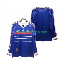 Günstige Fußball Trikotsatz Frankreich Retro Herren Heimtrikot 1998 Langarm