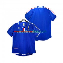 Günstige Fußball Trikotsatz Frankreich 2000 Retro Herren Heimtrikot Kurzarm