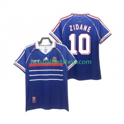 Günstige Fußball Trikotsatz Frankreich ZIDANE 10 Retro Herren Heimtrikot 1998 Kurzarm